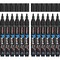 Overseas Black Paint Pens Paint Markers - Permanent Acrylic Markers 12 Pack, Water-Based, Quick Dry, Waterproof Paint Marker Pen for Rock, Wood, Plastic, Metal, Canvas, Glass, Fabric, Mugs. Medium Tip